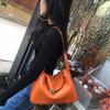New Lindy bag lychee pattern first layer cowhide single shoulder oblique span portable locomotive bag doctor bag