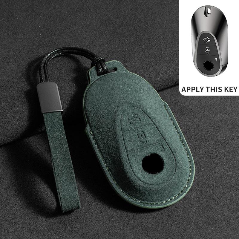 For Mercedes E Class W213 W205 E200 E260 E300 E320 AMG CLA 2018 2019 2020 Car Key Case Cover Auto Key Protected Shells Suede Fob