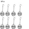 Metal Suet Ball Bird Feeders Set with Hanging Chain Squirrels Proof Bird Feeders for Outdoor Garden Hummingbird Feeders