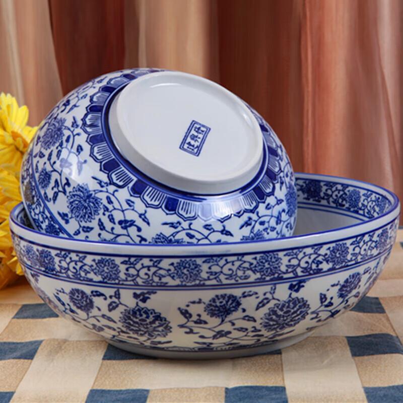 Ciotola da portata in ceramica blu e bianca cinese