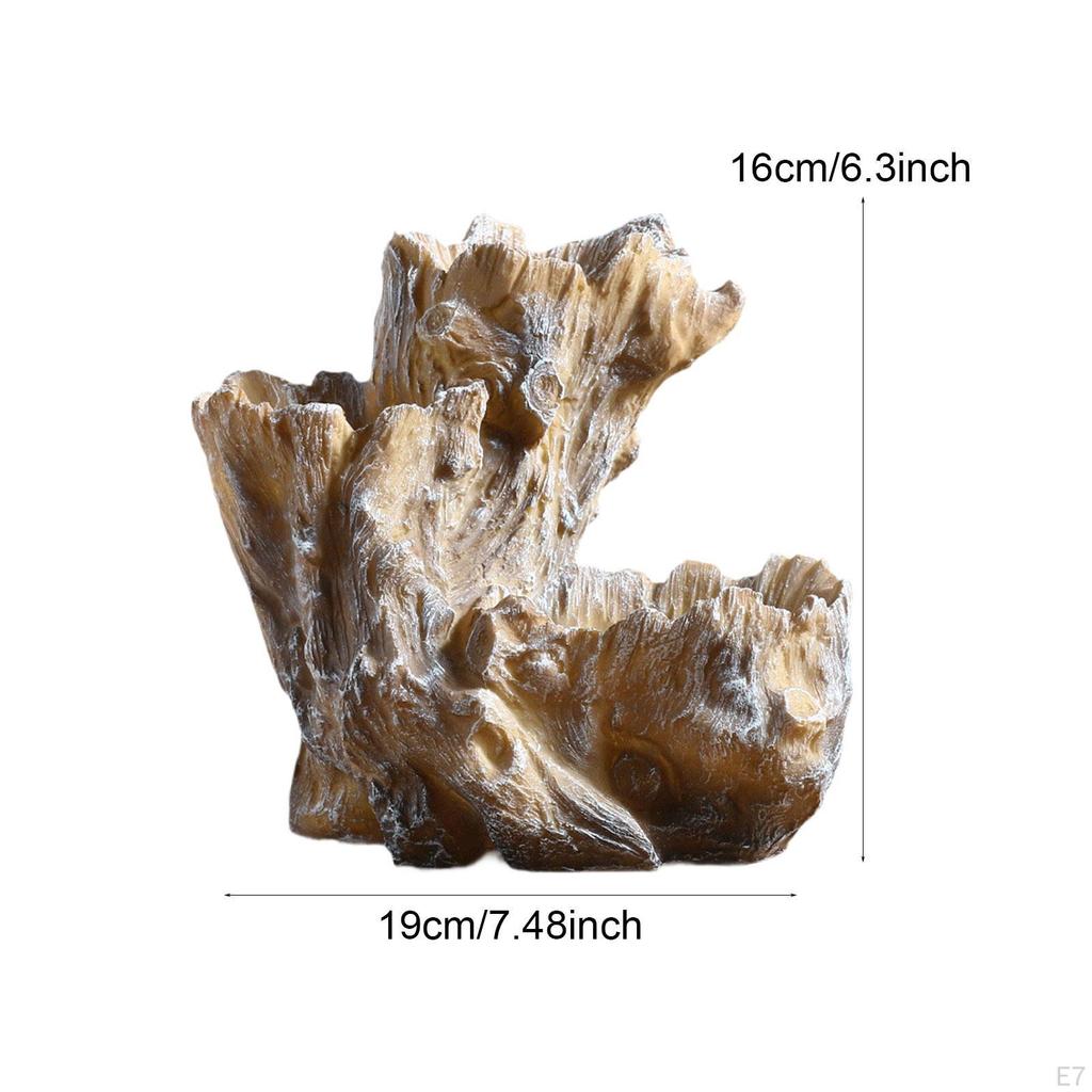 Planter Pot Container Artificial Driftwood Figurine Simulated Tree Stump Resin Flowerpot Plant