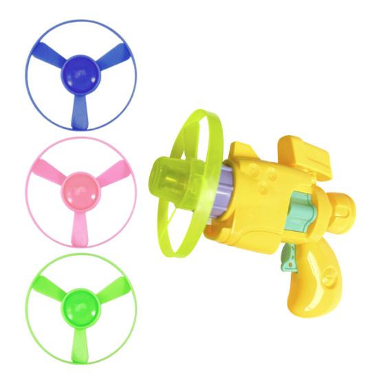 

Светящийся бамбуковый вертолет, набор для запуска дисков с кошкой, интерактивный светодиодный летающий диск для ночной игры, легкая игрушка-пропеллер для кошки жёлтый