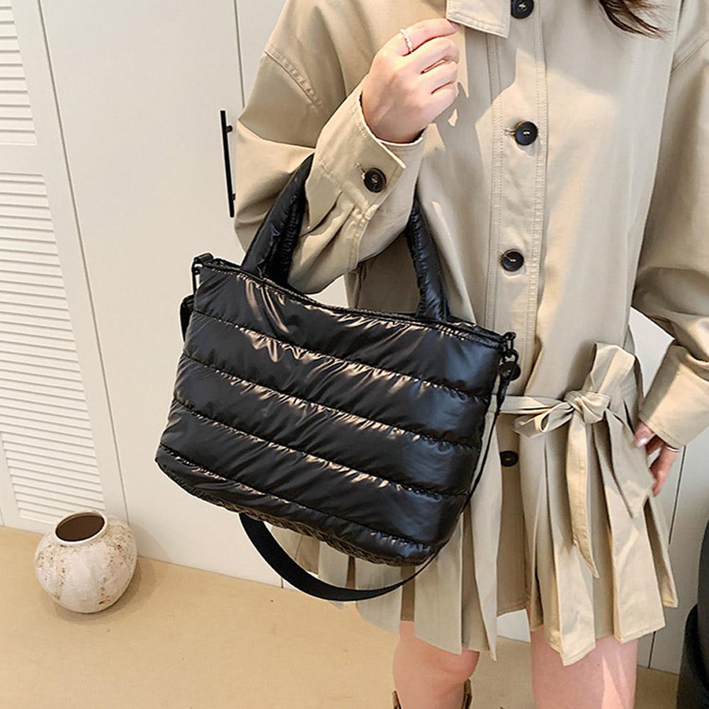 Fashion Women Shoulder Bag Winter New Mobile Space Glossy Female Bag Casual Bright Surface Crossbody Handbag