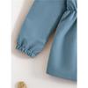 Girls' Fashionable Blue Multi-color Coat Set Autumn Children's Casual Halter Pants Set Of Three Pieces