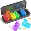 Tragbarer 7-Tage-Pillenorganizer (Morgens & Abends) 2 Mal täglich Medikamentenorganizer Wöchentliche Pillendose Feuchtigkeitsbeständige Medikamentenbox für Reisen