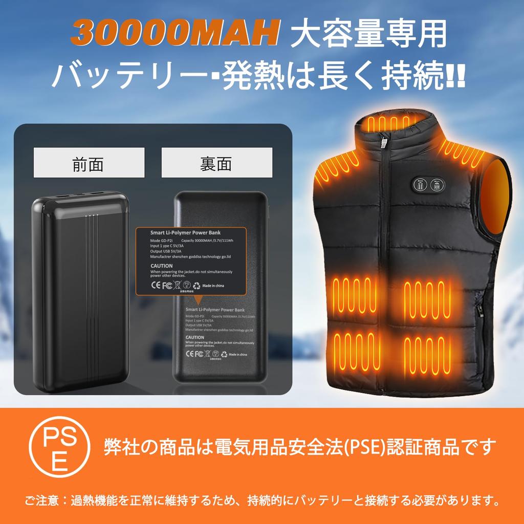 Setiepp Electric Heated New Design for Features 11 Heating Large Fast Front and Back Independent 3 Temperature Fully Perfect for Outdoor Cold Weather