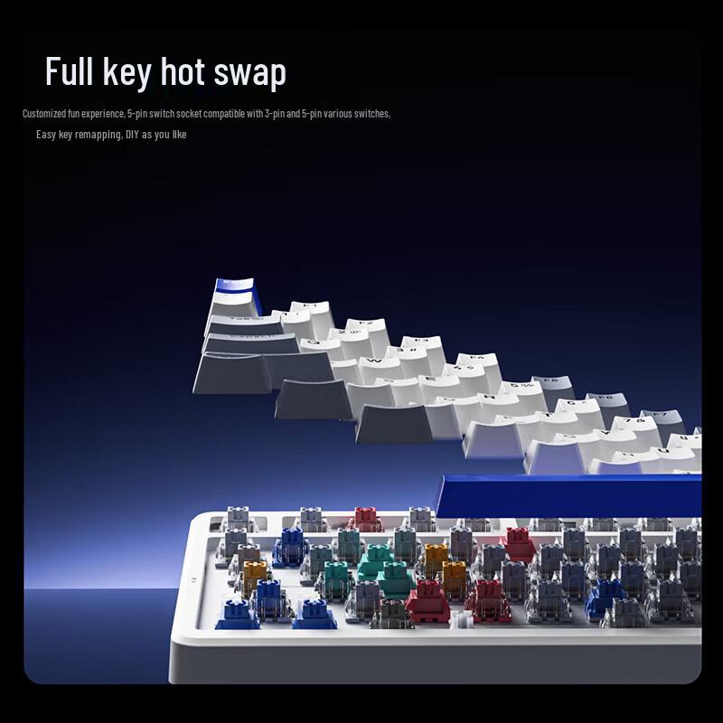 Rapoo V700DIY-98 Three-Mode Gasket Hot-Swappable Mechanical Keyboard