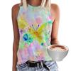 Summer Colorful Butterfly Floral 3D Print Tank Tops Women Streetwear Y2k Oversized Vest Off Shoulder Sleeveless Woman Camisole