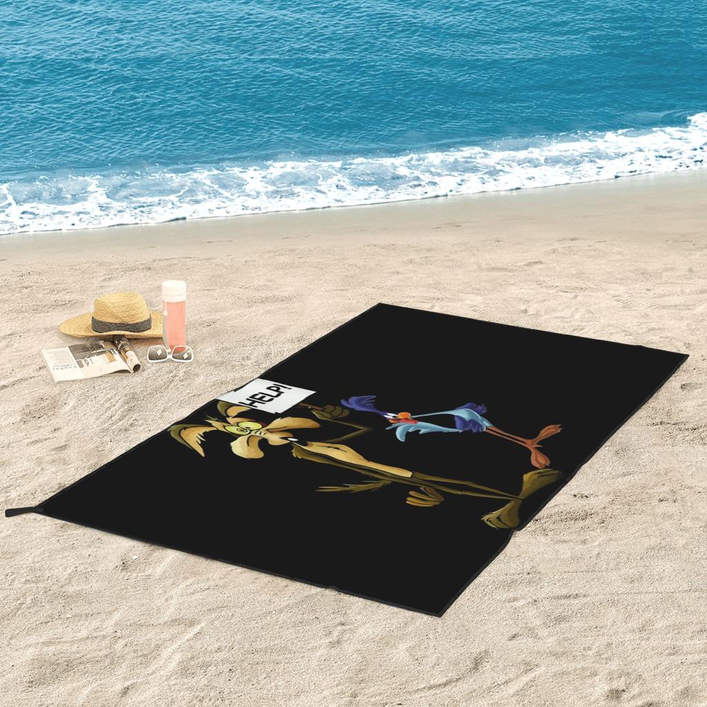 Roadrunner Coyote Beach Towel Soft Microfiber Quick Dry Absorbent Quick Towels For Bath