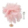 Ostrich Feather Table Lamp Rechargeable Modern Romantic Decoration Lamp Bedroom Bedside Lamp for Home Decoration