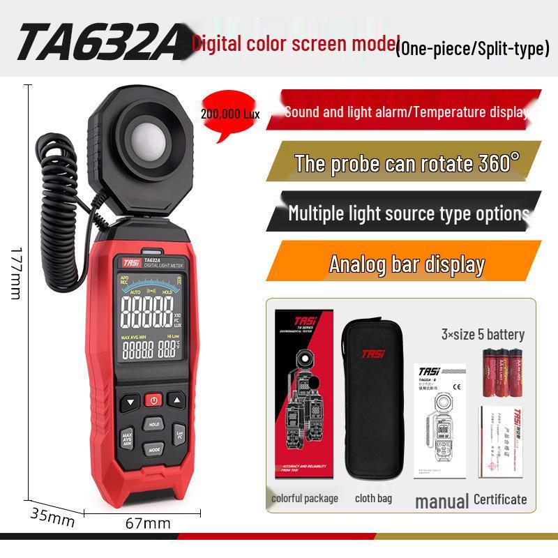 TEANNS TA630 High Precision Light Meter for Luminance and Illuminance Testing