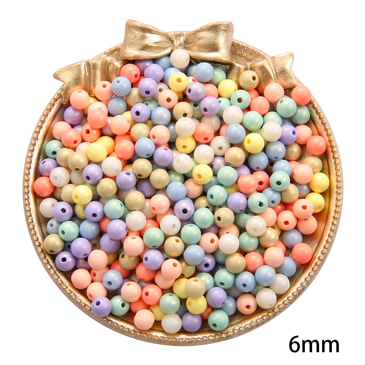 

30 г 6-14 мм цвета мороженого круглые акриловые бусины для ожерелья, браслета DIY Изготовление ювелирных изделий 6mm 270pcs