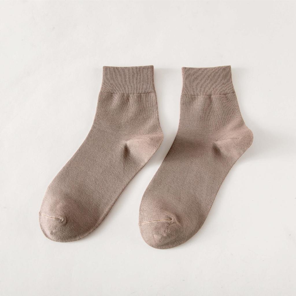 Men'S Cotton Socks, Sweat-Absorbing And Breathable Men'S Socks, Business Casual Versatile Solid Color Short Socks, Medium Tube Socks.