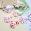 12/60PCS Cartoon DIY Resin Accessories, Lamb Flower Cream Glue Handmade Hair Clip, Phone Case, Keychain, Jewelry Accessories