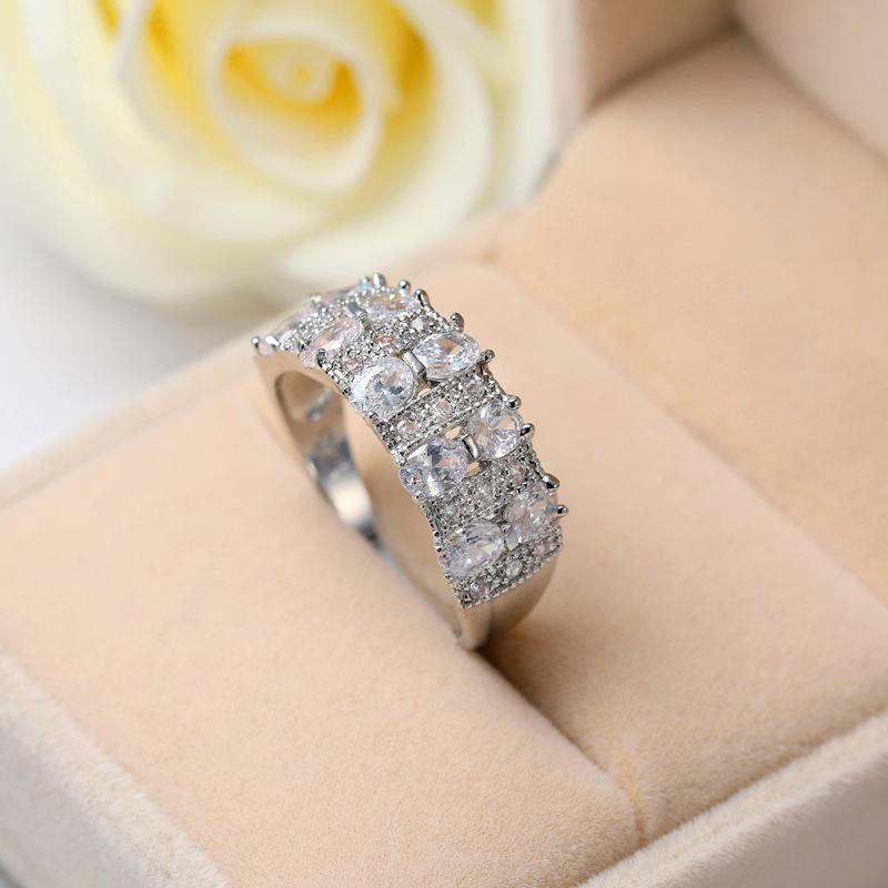 SODORV Romantischer Ring mit mehrfarbigem Stein und buntem Zirkon