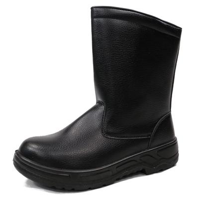 Half Boots with Steel Toe Genuine Leather Black Leopard 25 Cm [Kokos Nobuoka] Cap, Oil-resistant Sole, Toe, (AAQX6) ZA-817, Black,