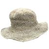 Boho Hat Hand Knit Hemp and Cotton Natural