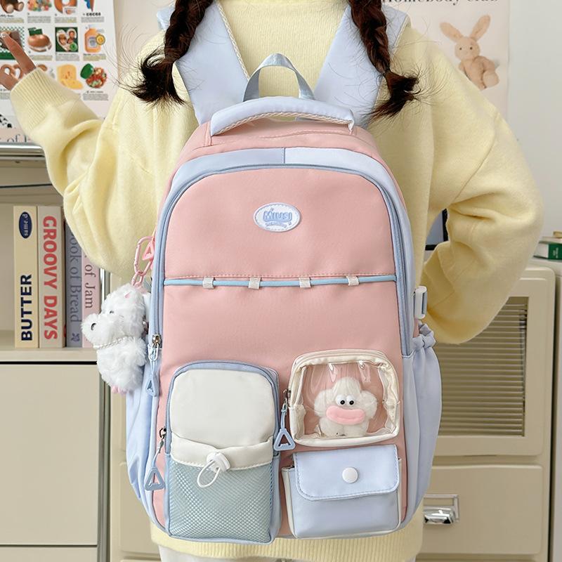 Children's Schoolbags Elementary School Students  Girls' Junior High School Students' Letters and High Looking Backpacks