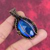 Facettierter London Blue Topas Anhänger Kupferdraht umwickelter Anhänger Edelstein Schmuck Handgefertigter Kupferschmuck Neuestes Design Anhänger Geschenke für Frauen
