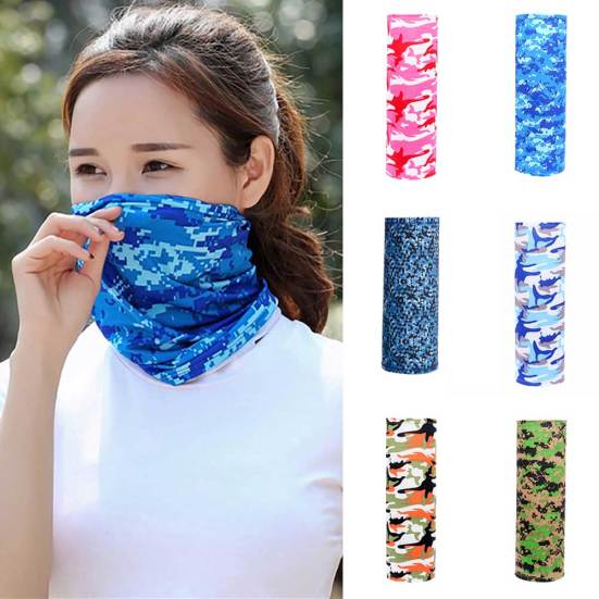 Unisex Floral Print Headband Sun Protection Dust Proof Cycling Neck Gaiter Scarf