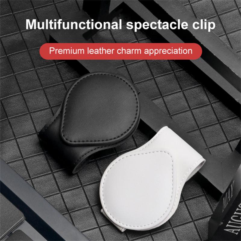 

PU Leather Car Glasses Clip Multifunctional Integrated Durable Sun Visor Glass Frame Box Bill Card Clip Car Accessories