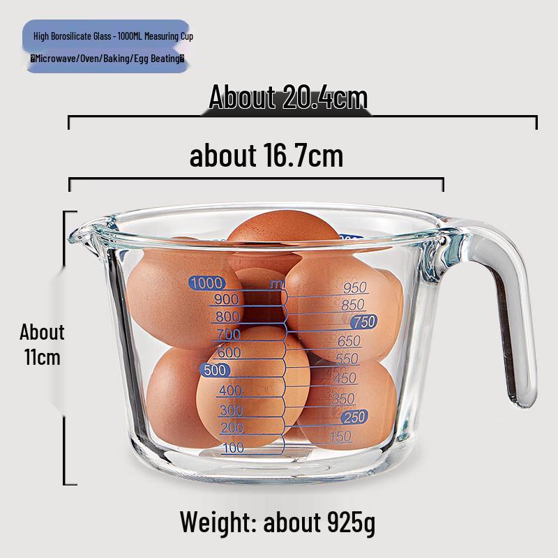 Xihe High Borosilicate Glass Measuring Cup with Handle