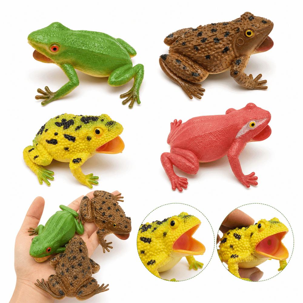 Realistic Texture Simulation Frog Toy Lifelike Appearance Toad Figurine Animal Collections