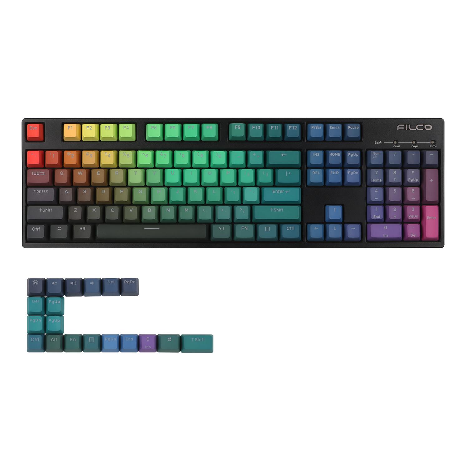

1 комплект колпачков клавиш Prism Keycaps PBT Dye Subbed с подсветкой, с профилем OEM Shift 1.75U, цветной градиентный колпачок для клавиш SP 60 64 68 84 87
