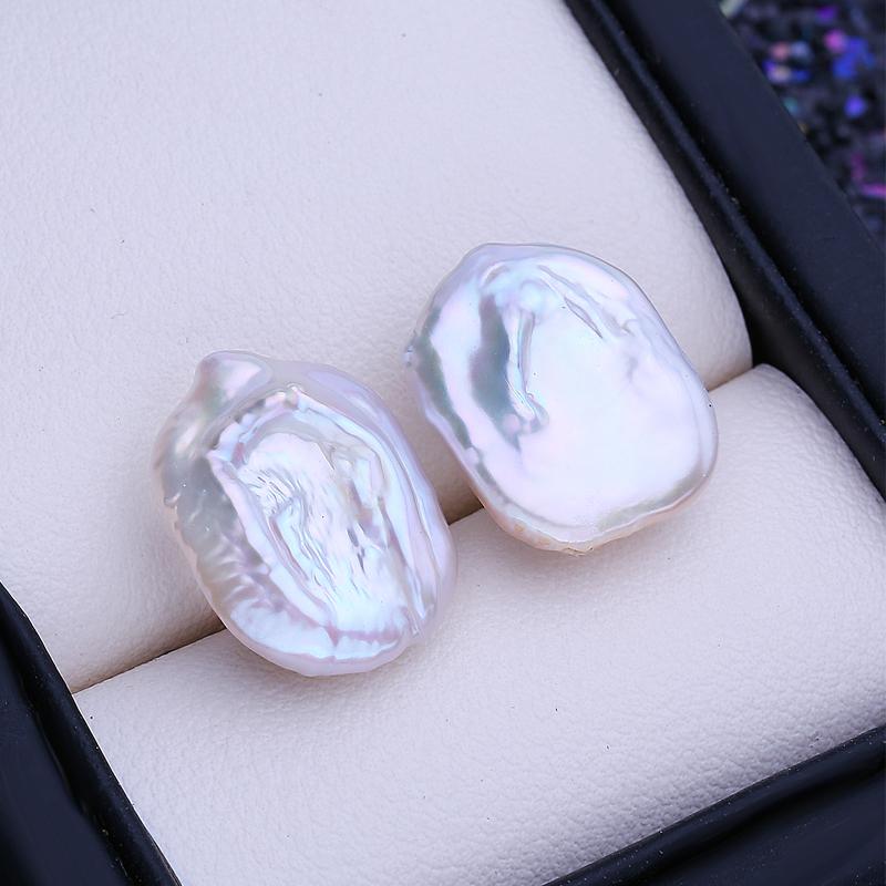 Orecchini In Argento 925 Placcato Oro Bianco 18Kt Con Perle