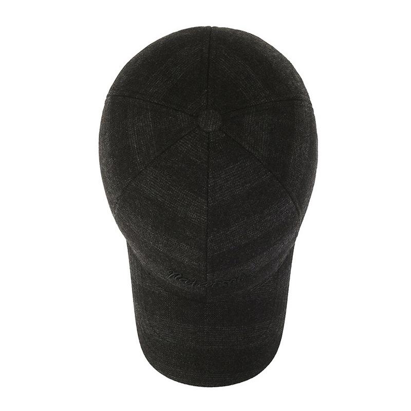 Men's Middle-Aged and Elderly Warm Woolen Hat Velvet Thick Baseball Cap Outdoor Windproof Coldproof Ear Protection Cap