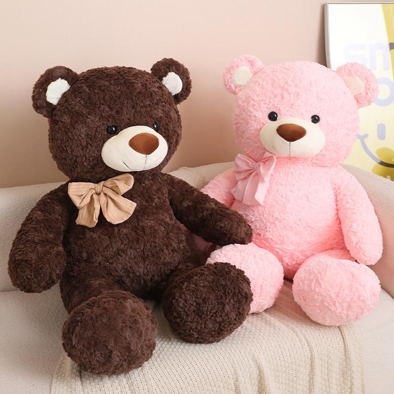Soft Bear Plush Toys White Pink Brown Bear Super Charming Huggable Pillow Stuffed Cartoon Animal Cushion Children Birthday Gift