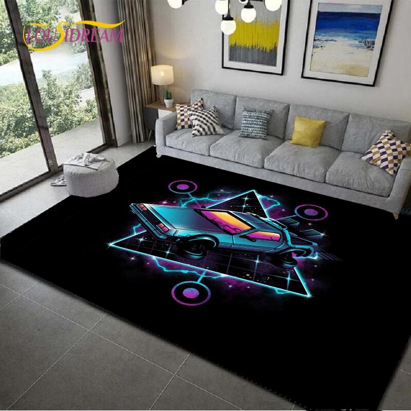 Back To The Future Creative Area Rugs,Carpet for Living Room Bedroom Home Decorative,Kid Rug,Kitchen Bathroom Non-slip Floor Mat