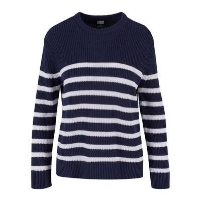 Urban Classics Damen/Damen Gestreifter Rippstrickpullover