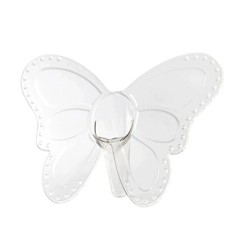 Ins Style Butterfly Shaped Clear Vase Plastic Frame Vase Water Plant Flower Vase Decoration Home Living Room Desktop Ornament