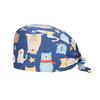 new Cotton Section for Man and woman Scrubs Caps Hospital Medical Hats Black Printing Elastic Tieback Design and Pet Medical Hat