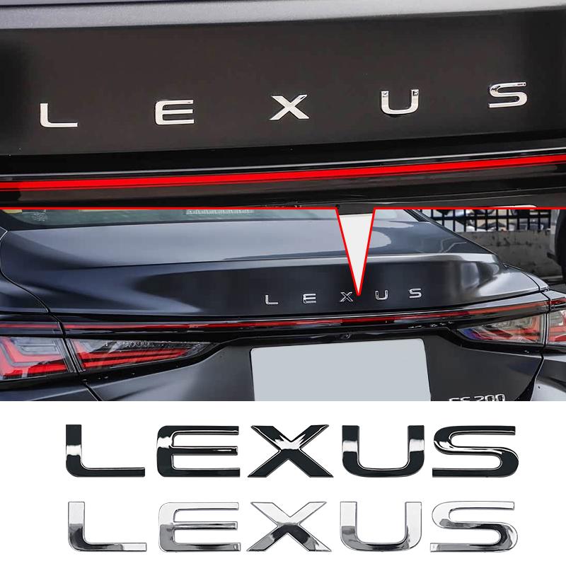FDL4 3D ABS Car Letters Rear Trunk Lexus Logo Emblem Stickers Badge For Lexus F SPORT GX460 Ct200h IS250 ES 220D IS200 Fsport GS GX