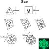Glowing In The Dark Polyhedral Digital Dice Kit Multi-Color for Boardgame As Gift Entertainment 7 Dice D4 D6 D8 D10 D12 D20