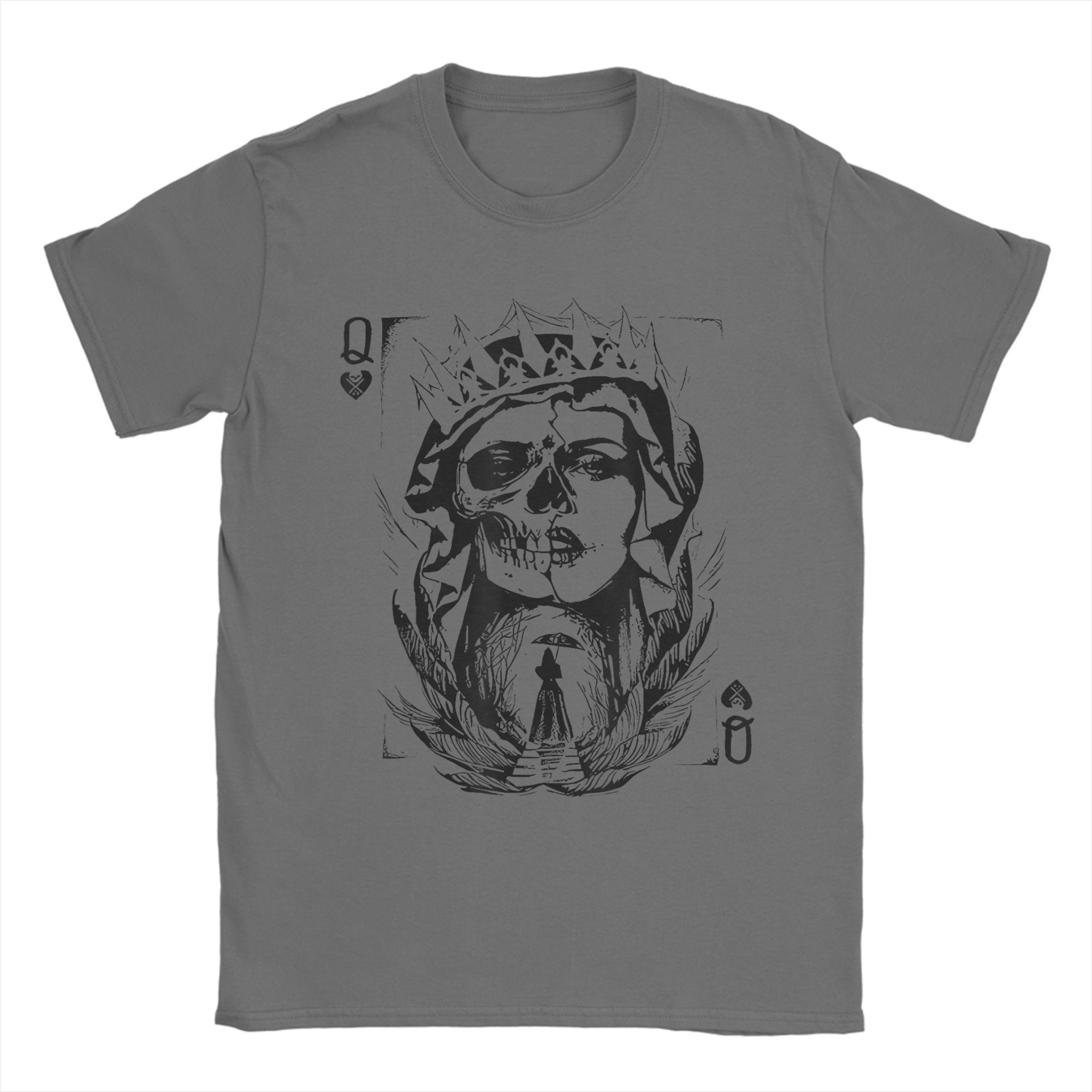 Men s T-Shirt Poker Q Gloomy Queen Vintage Style Casual Cotton Tee Shirt Short Sleeve Game T Shirt Round Collar merch Present 4XL