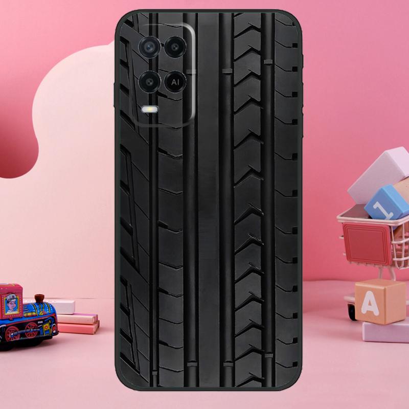 Tire Tread Pattern Case For Oppo A98 A78 A18 A38 A58 A60 A80 A40 A77 A57 A17 A74 A54 A94 A96 A76 A16 A15 A5 Pro