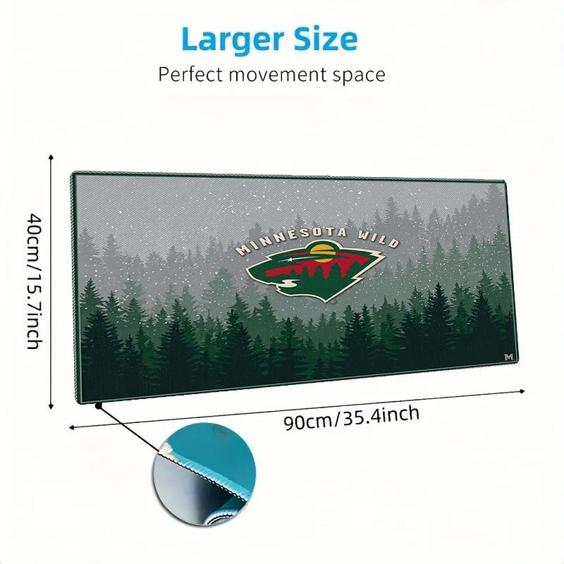 Minnesota Wild Color Mouse Pad Large Gaming Table Cushion Non-slip Laptop Tablet Big Mousepad XXL Mat Mini PC Playmat With Lock edge