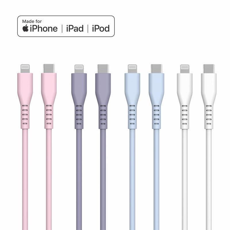 MFi Certified Ultra-Soft Silicone 1m Fast Charging Type-C Cable for iPhone 14