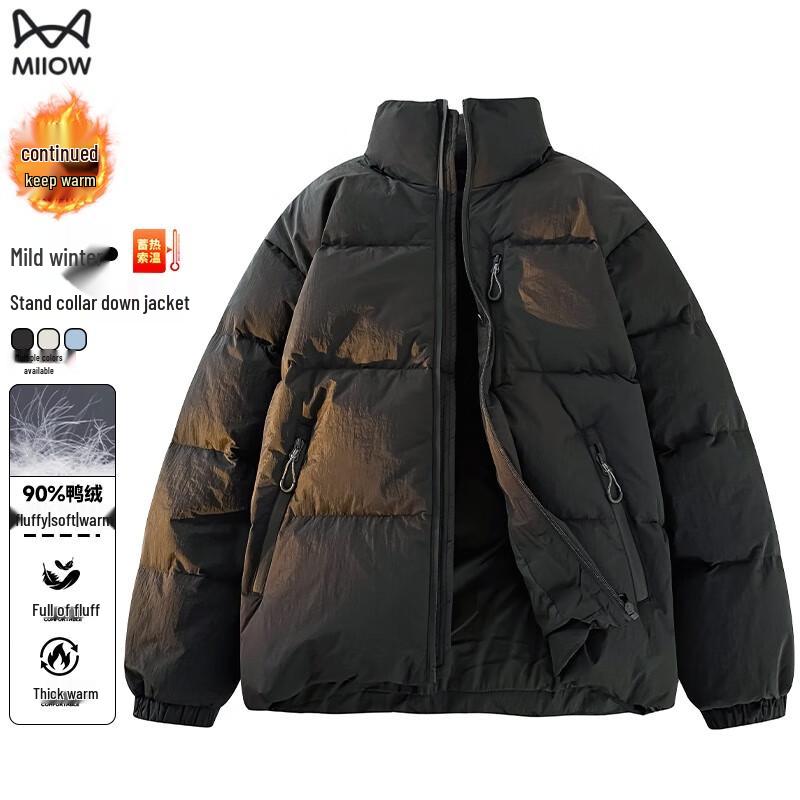 MiiOW Men s Stand Collar White Duck Down Jacket M