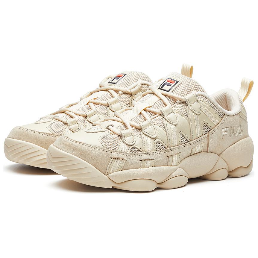 Fila Spaghetti Low Synthetic Leather Sports Casual Low-Top Retro Basketball Shoes Men Sneaker Beige F12M931232FAG