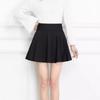 Women's Autumn High-Waisted A-Line Puffed Skirt Elasticated Waist Pleated Black Umbrella Full-Skirted Casual All-match Versatile Skirt