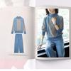 Fashion Knit Sweater Wide Leg Pants Set Women Plus Size Autumn Casual Outfit for Moms Cozy Fall Winter Wear