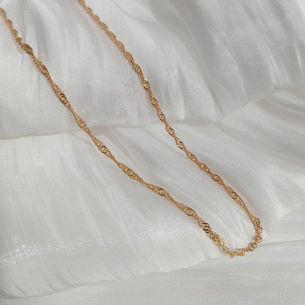 Goudkleurig Watergolf Dames Sleutelbeen Ketting - Modieus en Eenvoudig Ontwerp