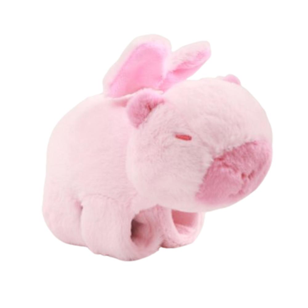 

Серия браслетов для грызунов Capybara Slap с крыльями, плюшевый браслет Capybara Home Decor розовый