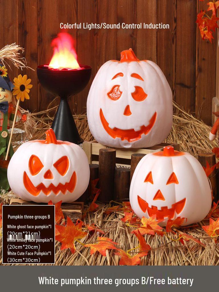 Luminous Halloween Pumpkin Lantern Decoration - Large Outdoor Display for Shopping Malls and Events