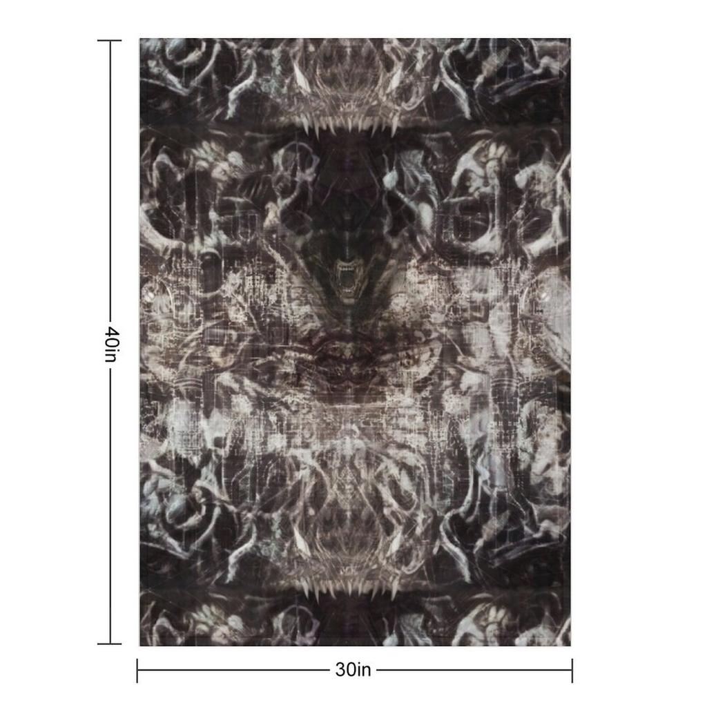 Giger Embryonic Regeneration Throw Blanket Hairy For Baby Single Decorative Sofas Blankets