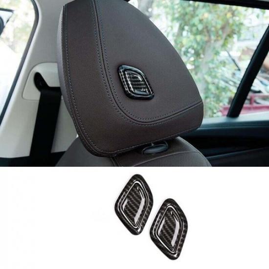 Cover Trim Carbon Fiber For BMW X3 G01 X4 2018-2021 Seat Headrest Button Ring